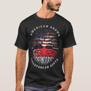 T-shirt Drapeau de Singapour : Américain Cultivé Singapour