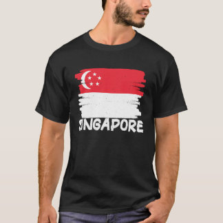 T-shirt Drapeau de Singapour cool