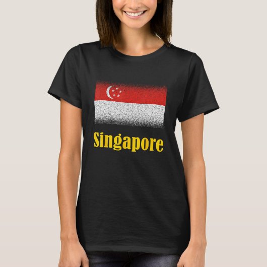 T-shirt Drapeau de Singapour Drapeau de Singapour (Devant)