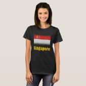 T-shirt Drapeau de Singapour Drapeau de Singapour (Devant entier)