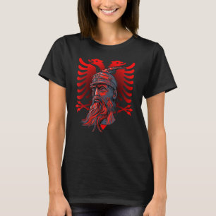T-shirt Drapeau de Skanderbeg Albanie et Kosovo pour fier