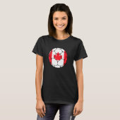 T-shirt Drapeau de soccer canadien Jersey Football Foo can (Devant entier)