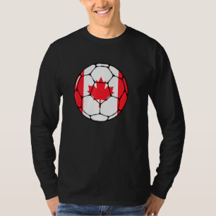 T-shirt Drapeau de soccer canadien Jersey Football Foo can