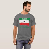 T-shirt Drapeau de Somaliland avec le nom dans le Somalien (Devant entier)