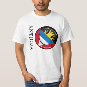 T-shirt Drapeau de sourire d'Antigua-et-Barbuda