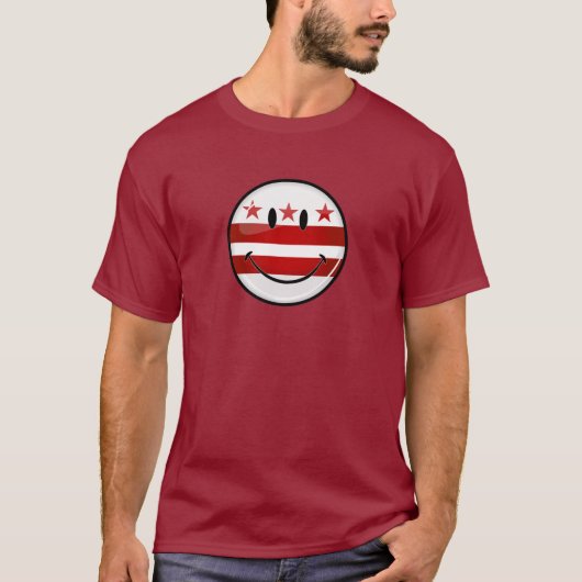 T-shirt Drapeau de sourire de Washington DC (Devant)