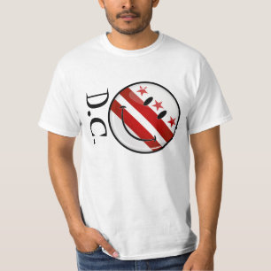 T-shirt Drapeau de sourire de Washington DC
