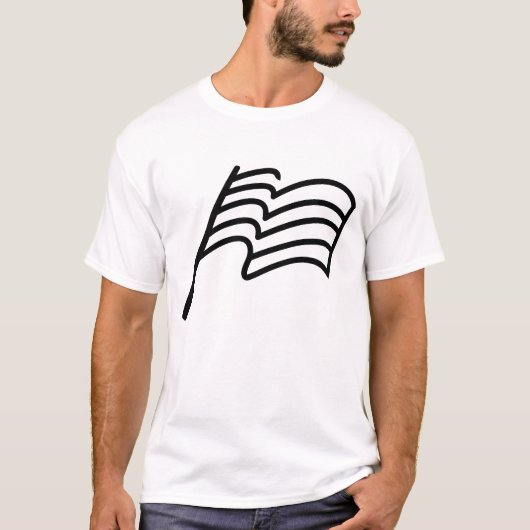 T-shirt Drapeau de sport de course minimal agitant (Devant)