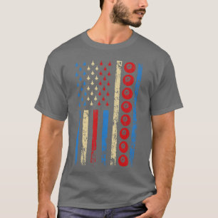 T-shirt Drapeau de sports de queue américains Athlétique B