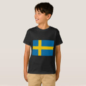 T-shirt Drapeau de Suède (Devant entier)
