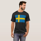 T-shirt Drapeau de Suède (Devant entier)