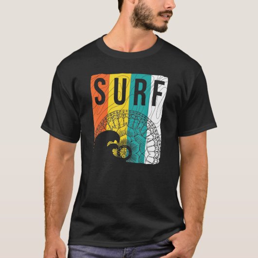 T-shirt Drapeau de surf à grande vague (Devant)