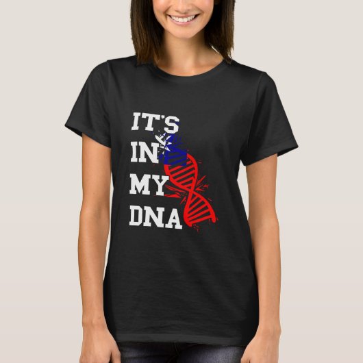 T-shirt Drapeau de Taïwan C'est dans ma molécule d'ADN Fie (Devant)