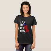 T-shirt Drapeau de Taïwan C'est dans ma molécule d'ADN Fie (Devant entier)