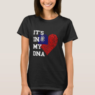 T-shirt Drapeau de Taïwan C'est dans mon empreinte digital