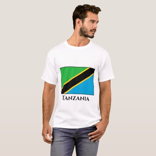 T-shirt Drapeau de Tanzanie (Devant entier)