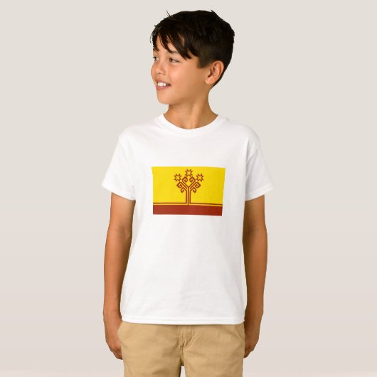 T-shirt Drapeau de Tchouvachie (Devant entier)