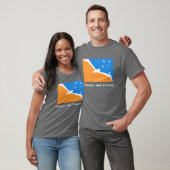 T-shirt Drapeau de Terre de Feu avec le nom (Unisexe)