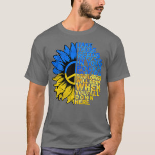 T-shirt Drapeau de tournesol Ukraine Soutien de la paix Uk