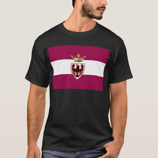 T-shirt Drapeau de Trentino (Italie) (Devant)