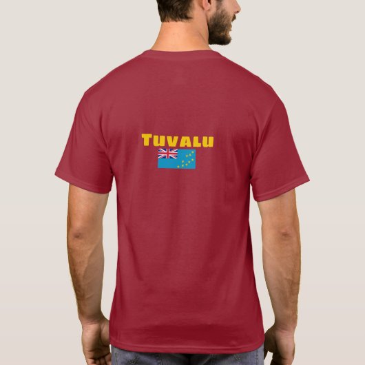 T-shirt Drapeau de Tuvaluan, Drapeau de Tuvalu (Dos)