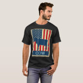 T-shirt Drapeau de vache américain (Devant entier)