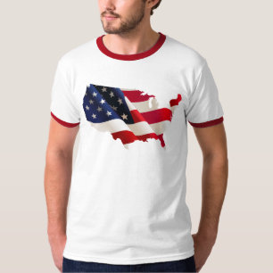 T-shirt Drapeau de vague des Etats-Unis