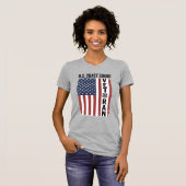 T-shirt Drapeau de Vétéran des Garde-Côtes Conception Vect (Devant entier)