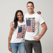 T-shirt Drapeau de Vétéran des Garde-Côtes Conception Vect (Unisexe)