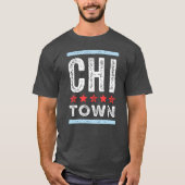 T-shirt Drapeau de ville de Chitown Chicago (Devant)