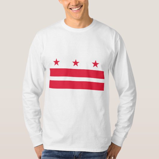 T-shirt Drapeau de Washington D.C. (District de Columbia) (Devant)