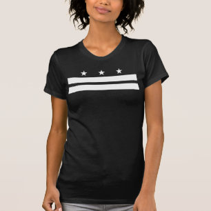 T-shirt Drapeau de Washington DC - blanc