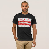 T-shirt Drapeau de Washington DC ondulant - District de (Devant entier)