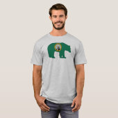 T-shirt Drapeau de Washington Ours (Devant entier)