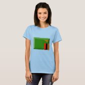 T-shirt Drapeau de Zambie (Devant entier)