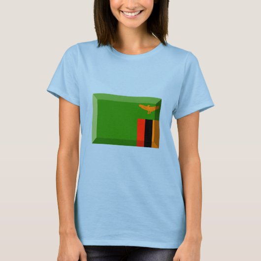 T-shirt Drapeau de Zambie (Devant)