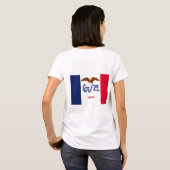 T-shirt Drapeau de Zip Jogger en polaire féminin de l'Iowa (Dos entier)
