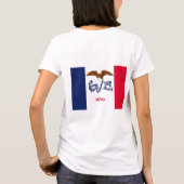 T-shirt Drapeau de Zip Jogger en polaire féminin de l'Iowa (Dos)