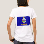 T-shirt Drapeau de Zip Jogger en polaire féminin du Kansas (Dos)