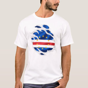 T-shirt Drapeau déchiré du Cap-Vert