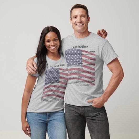 T-shirt Drapeau déclaration des USA des droits (Unisexe)