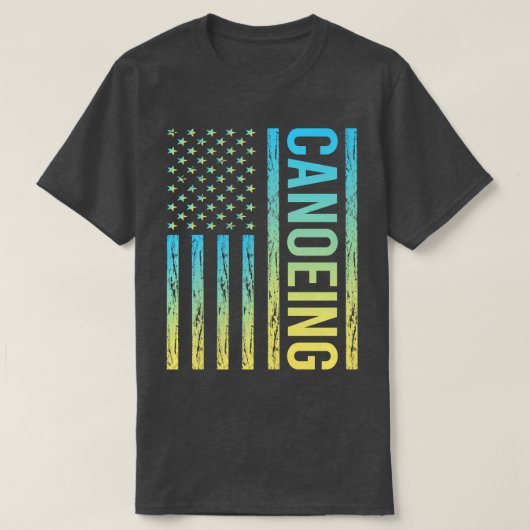T-shirt Drapeau dégradant 02 Canoë-kayak (Design devant)