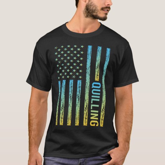 T-shirt Drapeau dégradé 02 Quilling (Devant)
