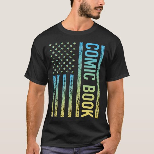 T-shirt Drapeau dégradé Bandes dessinées Comics (Devant)