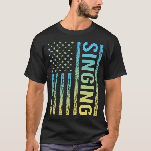 T-shirt Drapeau dégradé de chant (Devant)