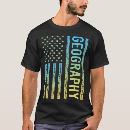 T-shirt Drapeau dégradé Géographie (Devant)