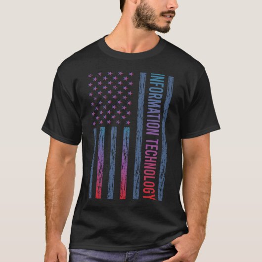 T-shirt Drapeau dégradé Informatique (Devant)