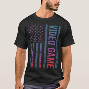 T-shirt Drapeau dégradé Jeux vidéo Jeu Jeux vidéo Joueur