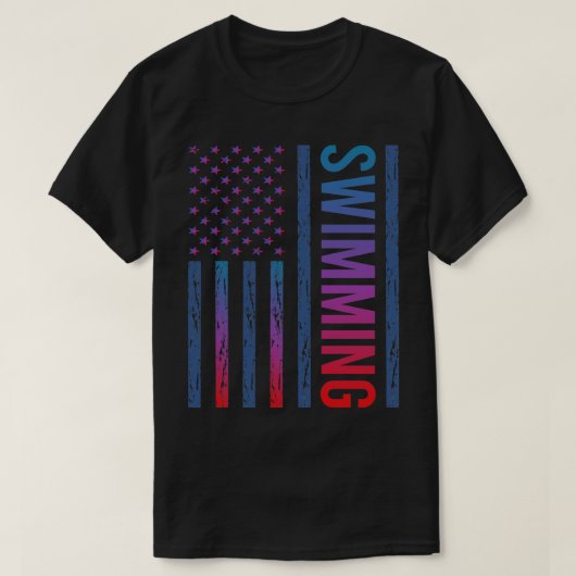 T-shirt Drapeau Dégradé Nage Nage (Design devant)