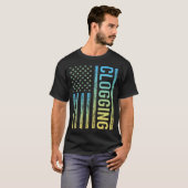 T-shirt Drapeau dégradé pour les adeptes de clogging (Devant entier)